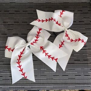 Baseball Ponytail Bows